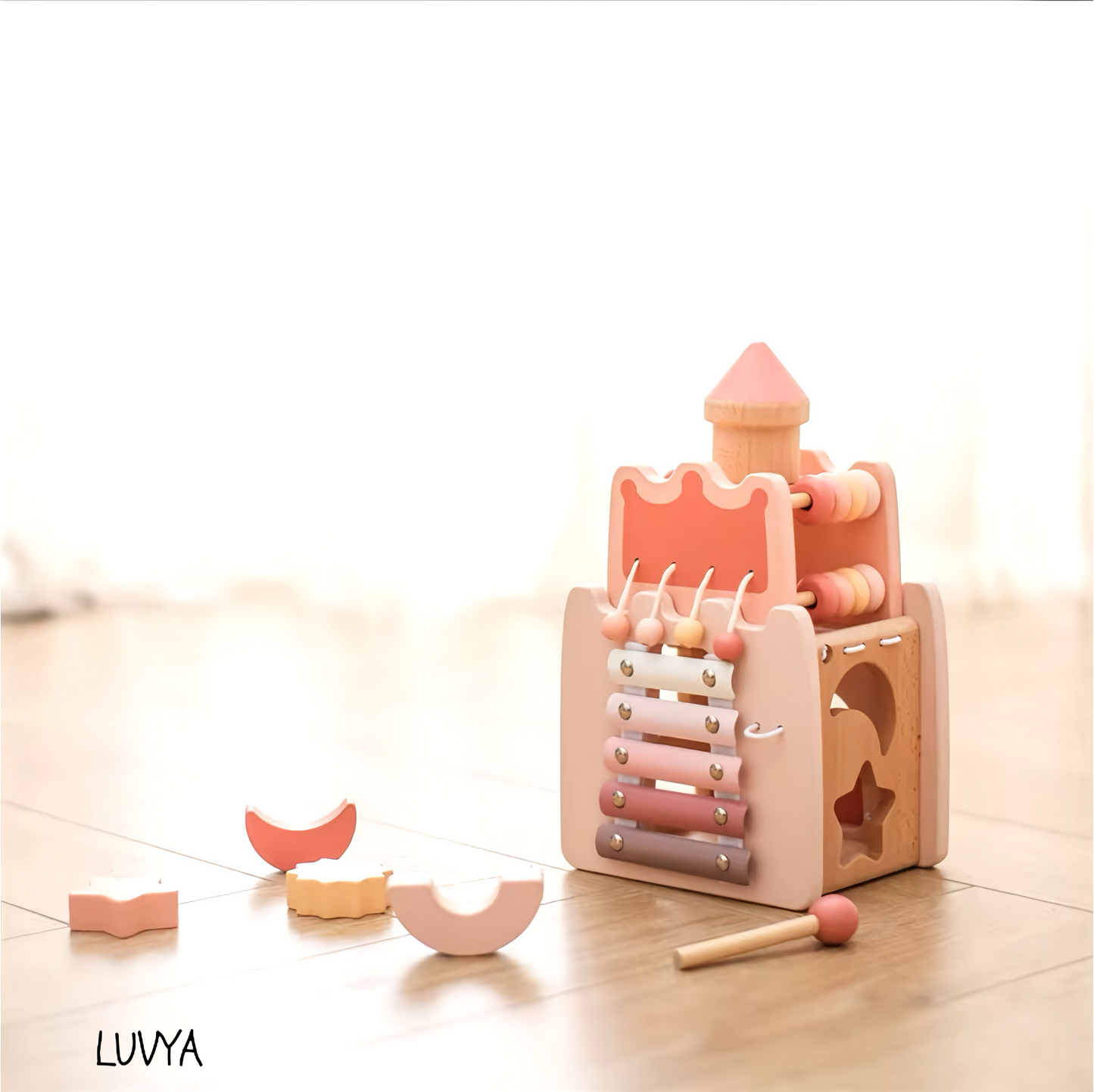 Maison Champignon et Château – Jouet Imaginatif en Bois