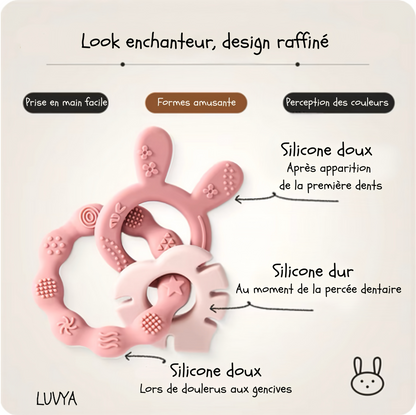 Trio d'Anneaux de Dentition – Soulagement Naturel pour Bébé